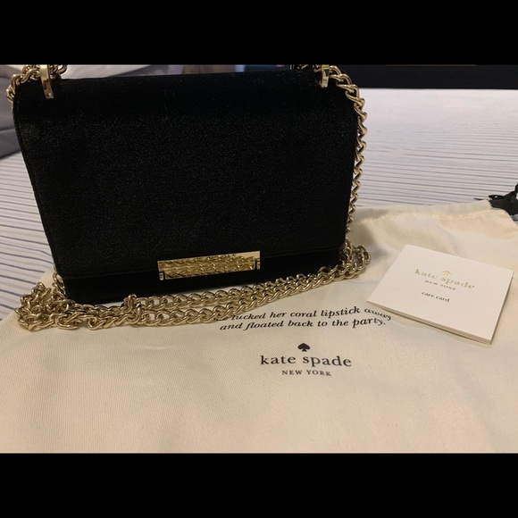 Kate Spade suade black purse - Picture 1 of 7